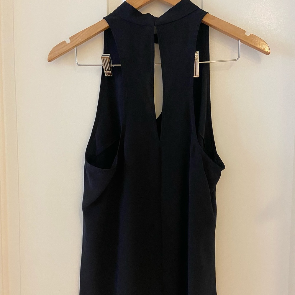 Revolve Amanda Uprichard Women’s Sz Small Black 100% Silk  Top Tank New - Picture 5 of 5